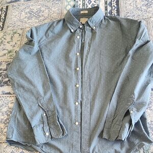 J. Crew Blue Casual Button Down Shirt with Long Sleeves